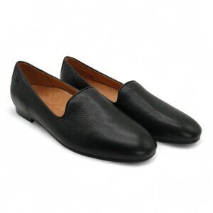 Vionic Willa II Women's Size 7.5 M Black Leather Slip On Flat Loafer Moc Shoe